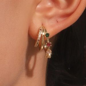 Beautiful Cubic Zirconia Decor Stud Earrings